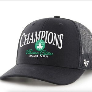 Fanatics Boston Celtics '47 Black 2024 NBA Finals Champions‎ Trucker Hat